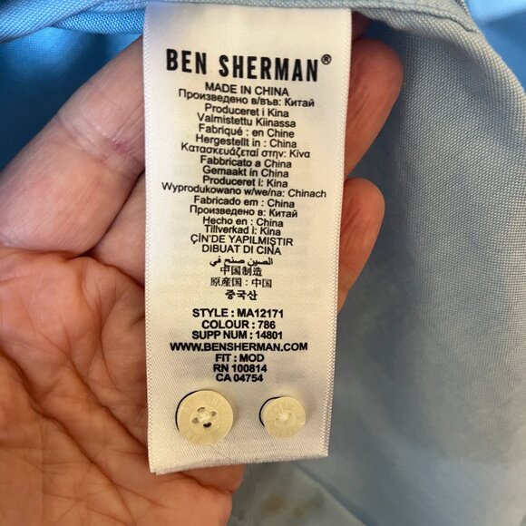Light blue long-sleeve Ben Sherman shirt - Picture 4 of 5